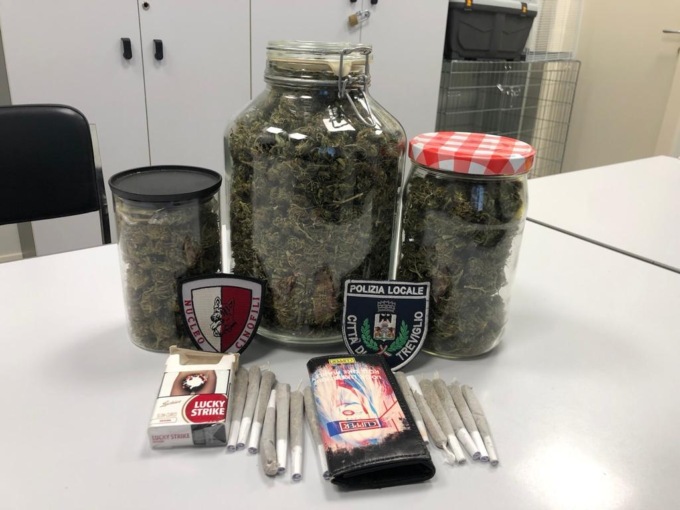 Passeggia in via Bergamo e viene “fiutato” da Athena: a casa aveva mezzo chilo di marijuana
