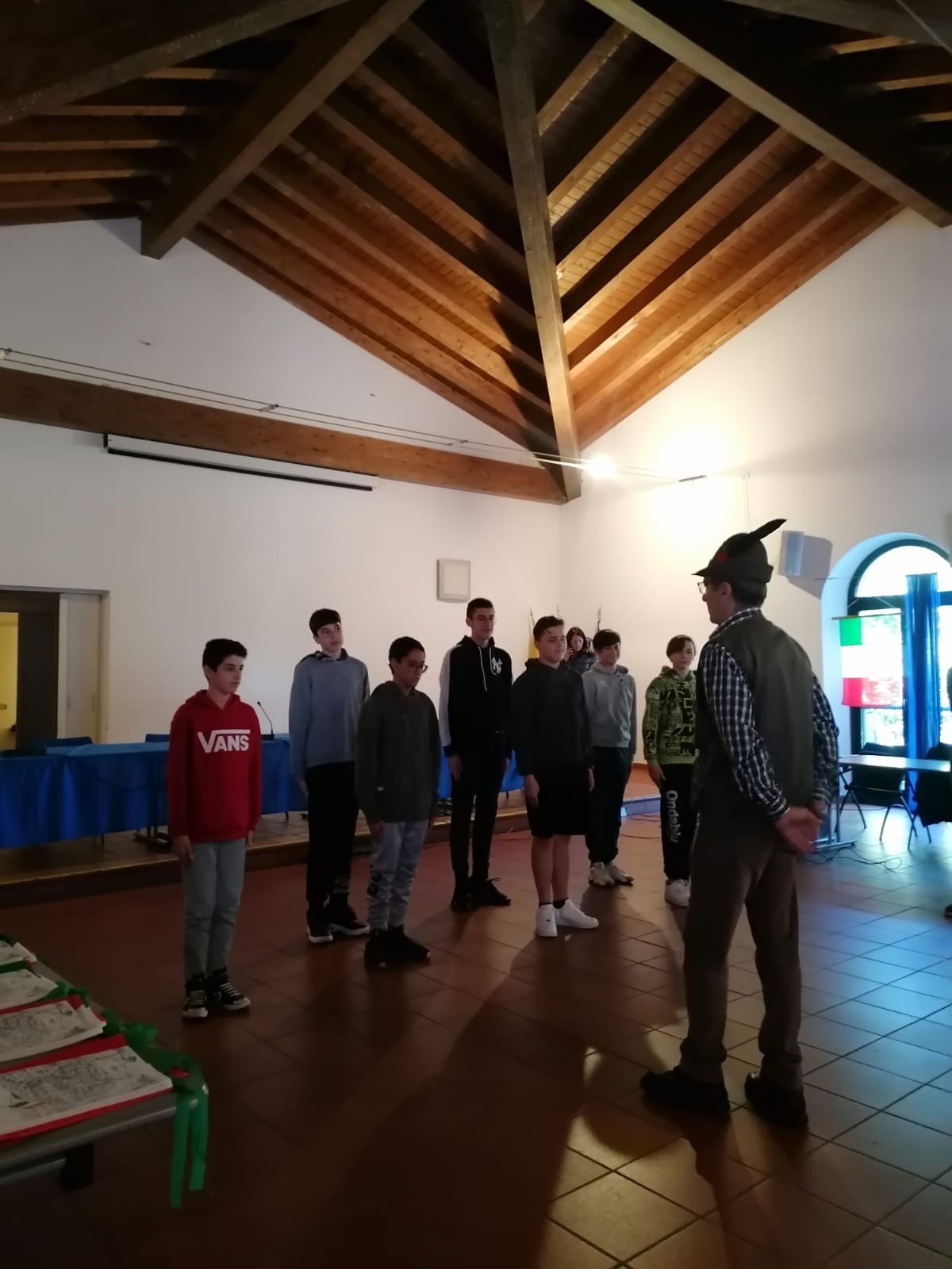 Verdello Alpini a scuola tricolore