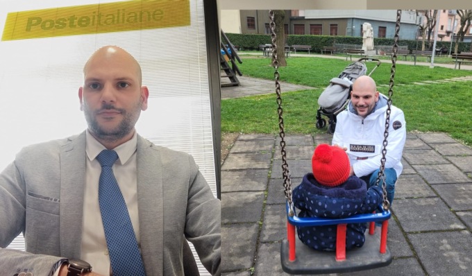 Daniele Sottile, papà e direttore alle Poste a Urgnano