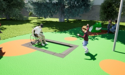Treviglio, arriva il trampolino elastico "inclusivo" nel parco della biblioteca (e non solo)