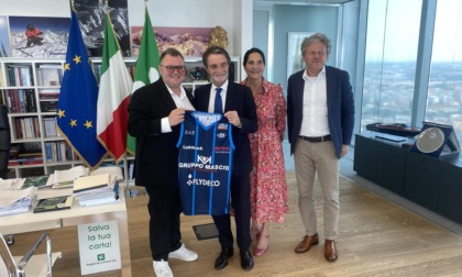 Incontro tra presidenti: Stefano Mascio e la Blu Basket da Attilio Fontana