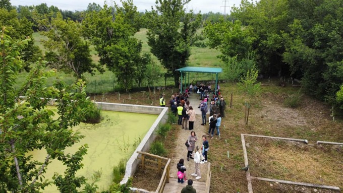 Inaugurata l’aula nel verde all’ex depuratore