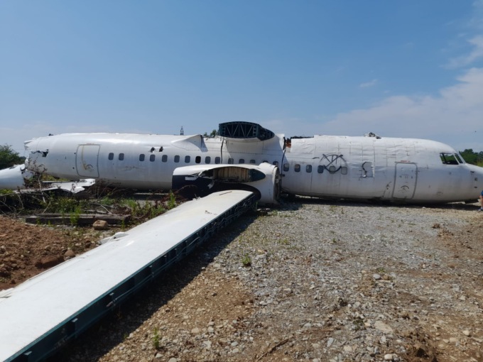 Disastro aereo (per finta) a Pontirolo: lo spettacolare video dell’esercitazione alla “Logica”