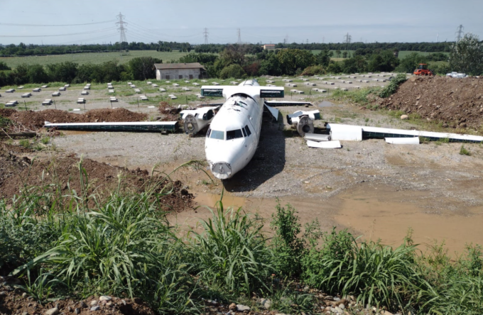 Un disastro aereo nell’ex discarica Logica, ma è solo un’esercitazione