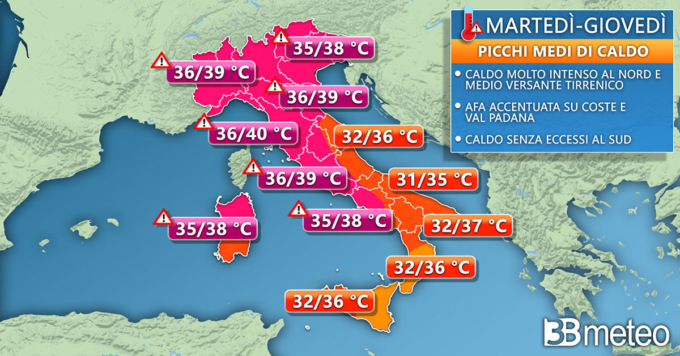 Ci aspetta una settimana rovente: notti tropicali e afa e temperature fino a 40°