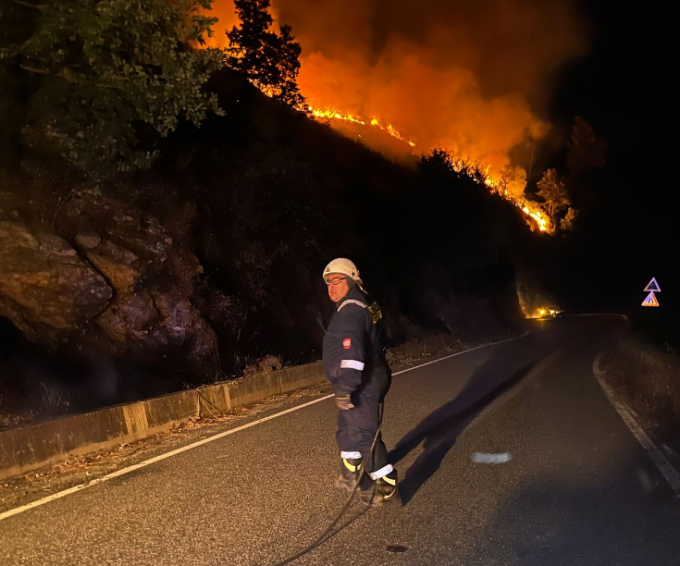 In prima linea in Calabria per combattere il fuoco