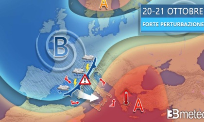 E' arrivato l'autunno, sull'Italia previste piogge e vento forte