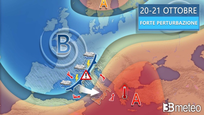 E’ arrivato l’autunno, sull’Italia previste piogge e vento forte