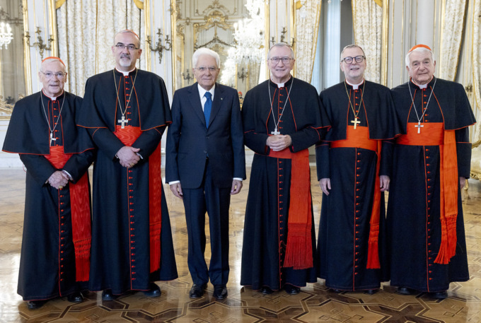 I nuovi cardinali al Quirinale da Mattarella: c’è anche il colognese Pierbattista Pizzaballa