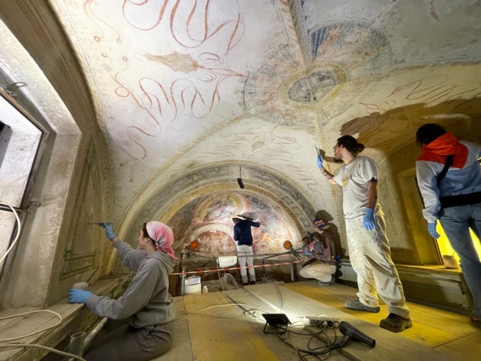 Gli affreschi della Chiesa di San Rocco tornano a splendere grazie agli allievi del Fantoni
