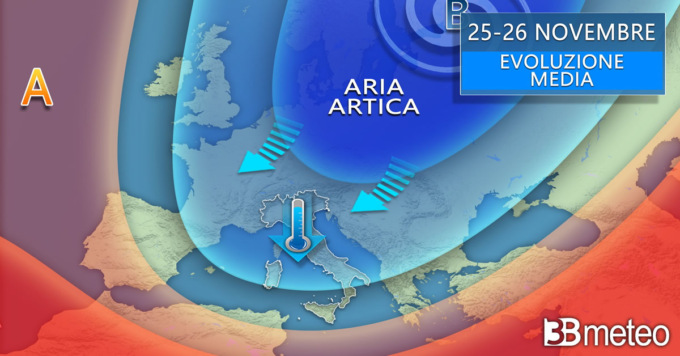 L’inverno è alle porte: nel weekend freddo, vento e neve anche sotto i mille metri