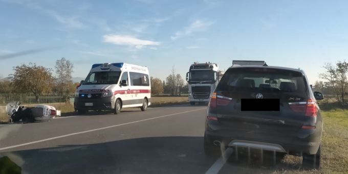 Schianto in moto sulla “Francesca”, ferito un 55enne
