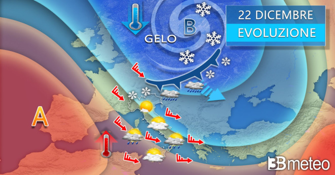Sarà un caldo Natale, ma occhio al vento forte sulle Alpi
