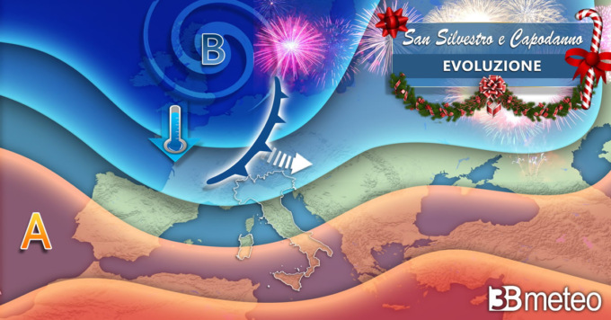 Il 2023 si chiude sotto la pioggia, a gennaio meteo più dinamico