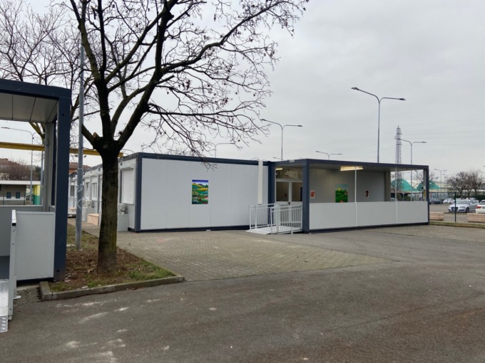 L’asilo trasloca nei container: via al cantiere a Zingonia