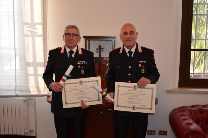 Carabinieri, i comandanti di Crema e Pandino premiati con la medaglia Mauriziana
