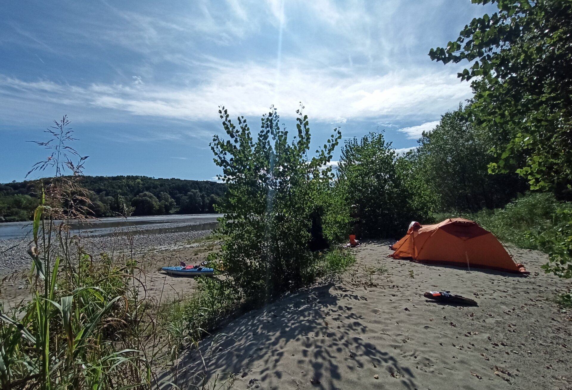 Ciserano in canoa lungo il Po