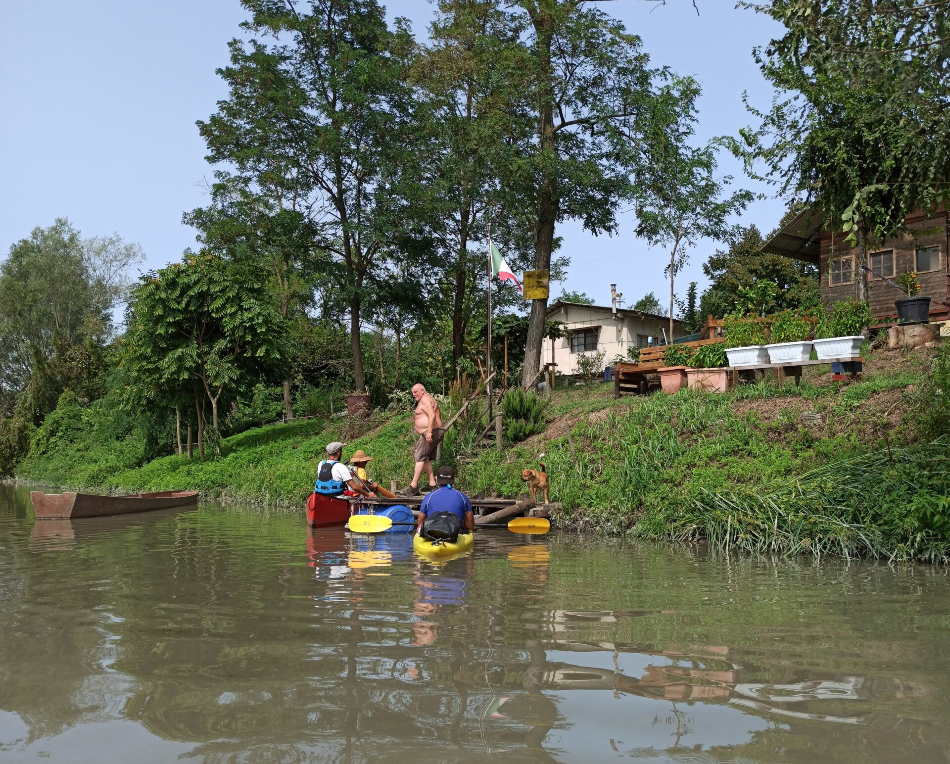 Ciserano in canoa lungo il Po