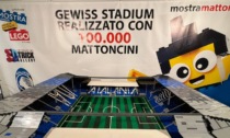 A Oriocenter, oltre 100mila mattoncini Lego per dare vita al modello del Gewiss Stadium