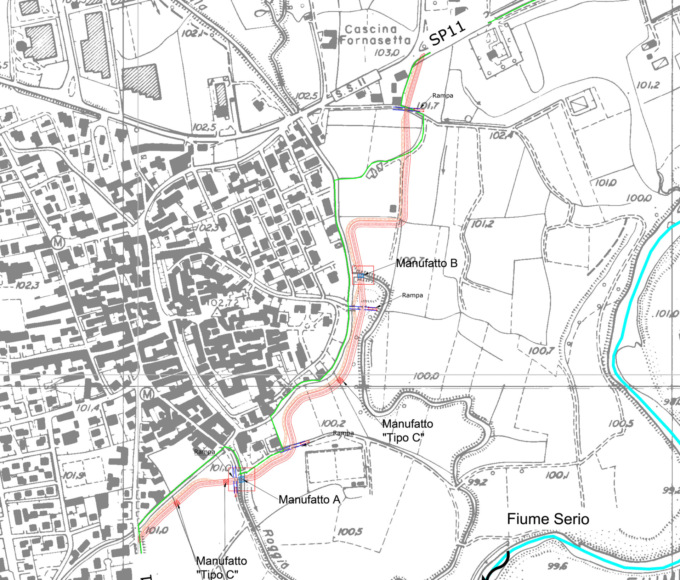 Un argine di 1,2 km proteggerà l’abitato dalle piene del Serio
