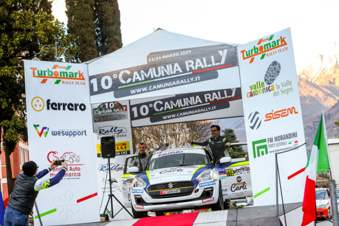 Il trevigliese Roberto Ferri e il bresciano Mattia Barbi lasciano il segno all’esordio nel Camunia Rally