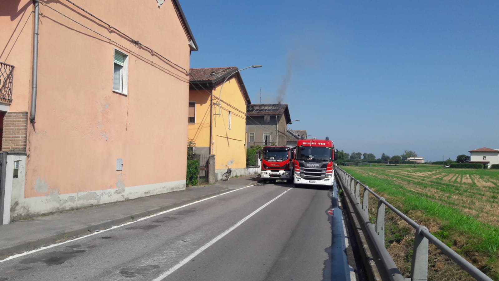 Misano incendio via Martiri della Libertà