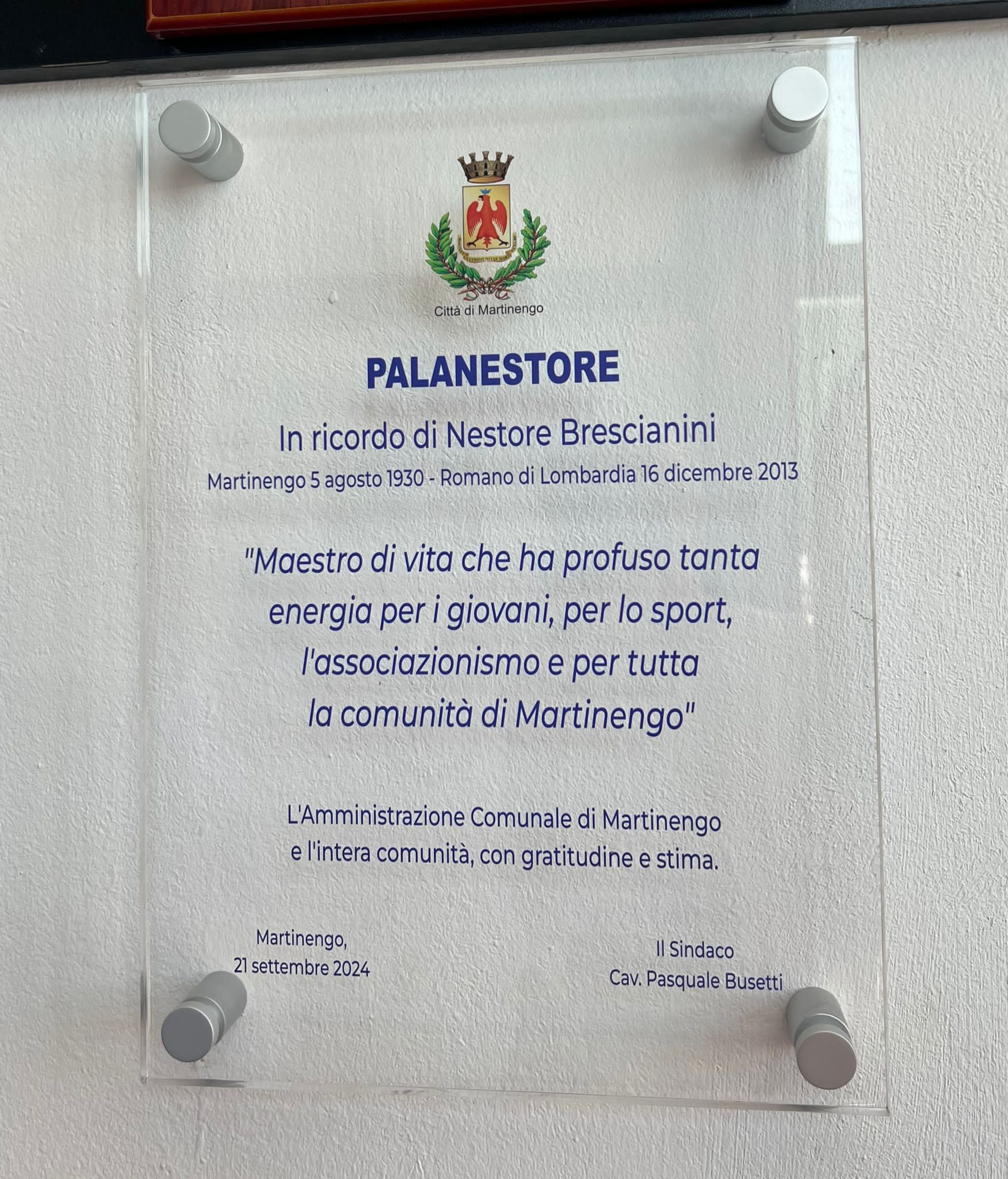 Martinengo inaugurazione PalaNestore