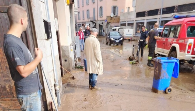 Il Morla esonda a Bergamo, pesanti danni