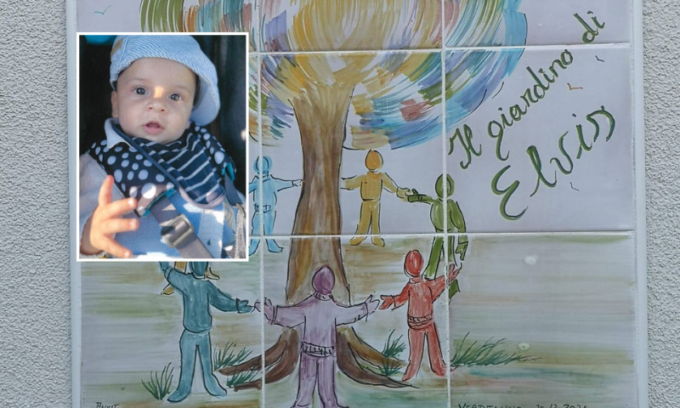 All’asilo un giardino ricorderà il piccolo Elvis, volato in cielo a nove mesi