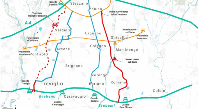 “Fare Verde Bergamo” critica il tracciato della Nuova Cremasca