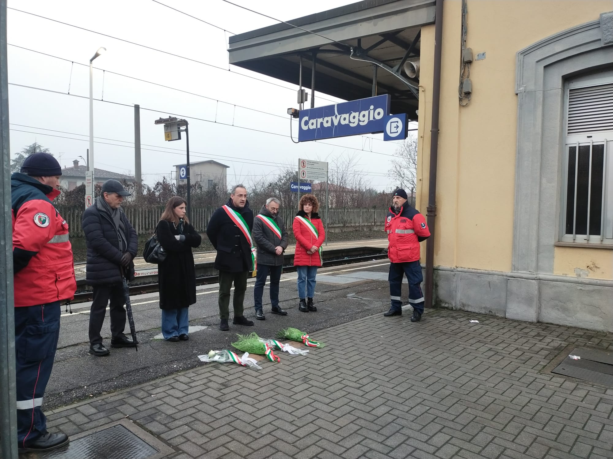 Caravaggio Commemorazione del disastro ferroviario di Pioltello del 25 gennaio 2018