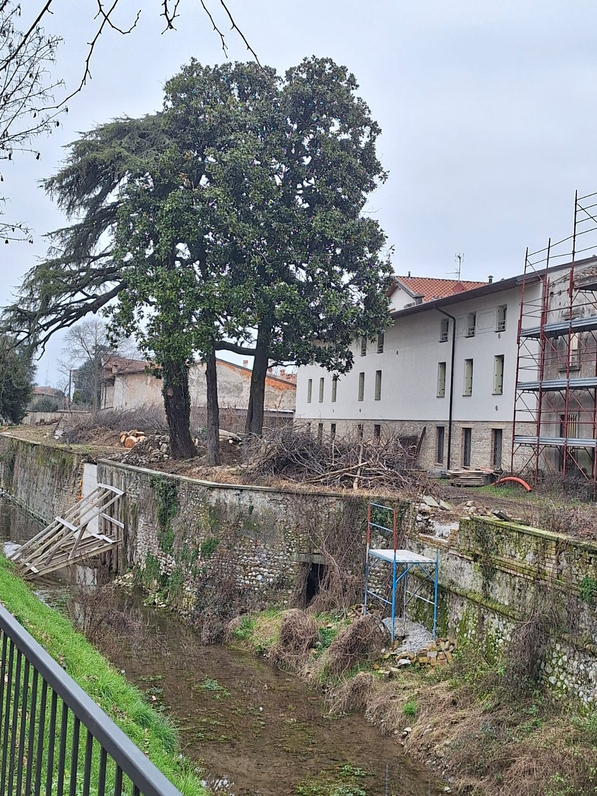 Martinengo Abbattuti alcuni degli alberi di villa Calvi