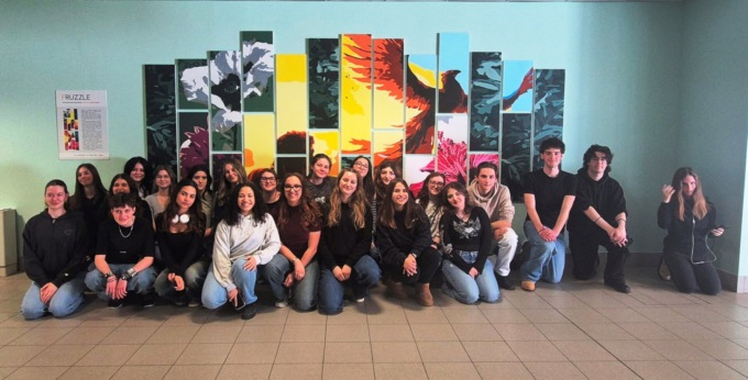 All’ospedale di Treviglio inaugurata Fruzzle, l’opera pittorica degli studenti del “Weil”