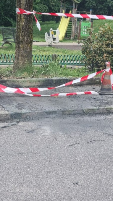 Vandali bruciano un cassonetto e tagliano le gomme alle auto in sosta