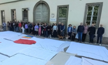 Un lenzuolo bianco per Gaza: l'Anpi in piazza per la Pace