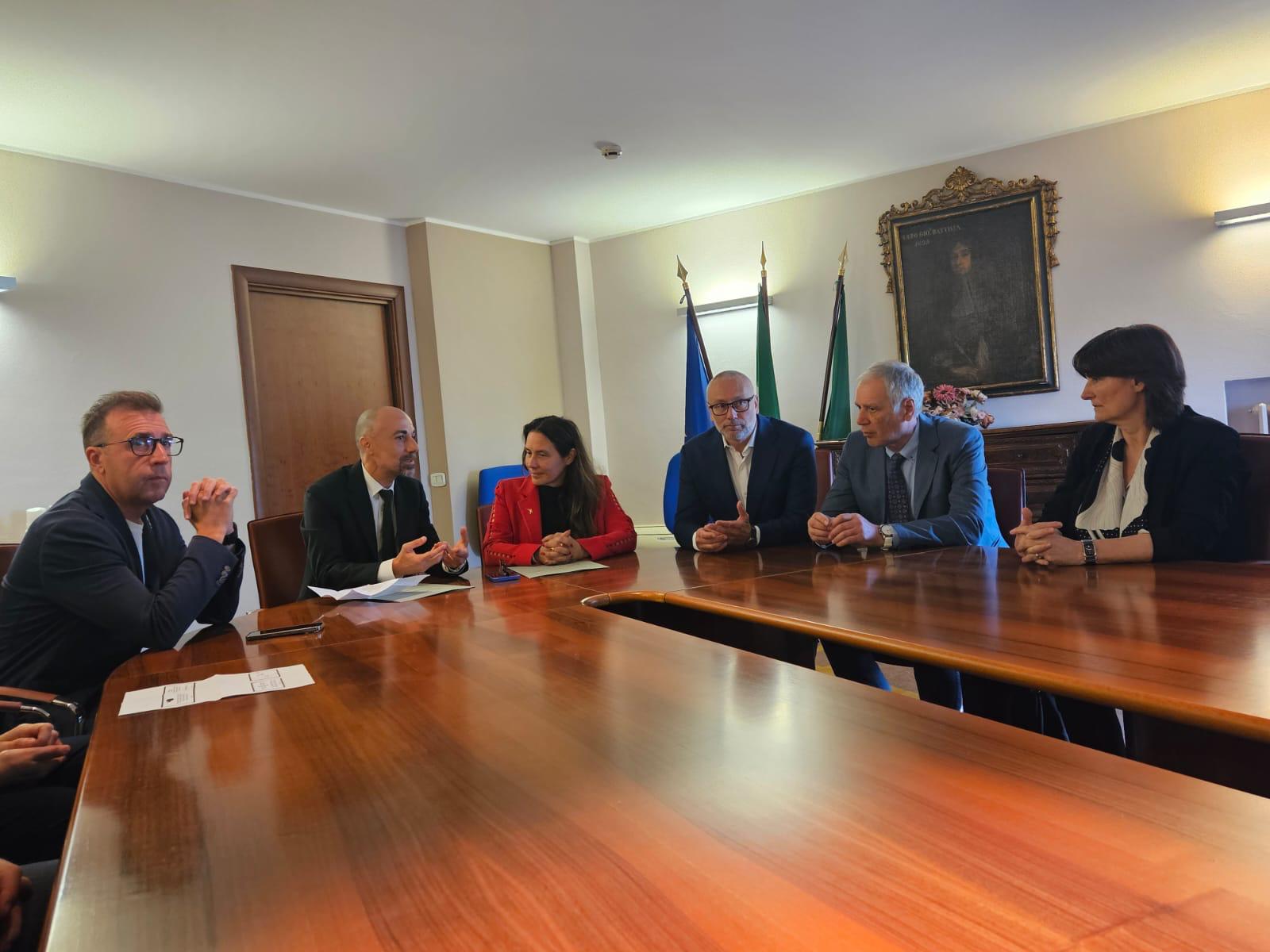 Un momento dell'incontro istituzionale