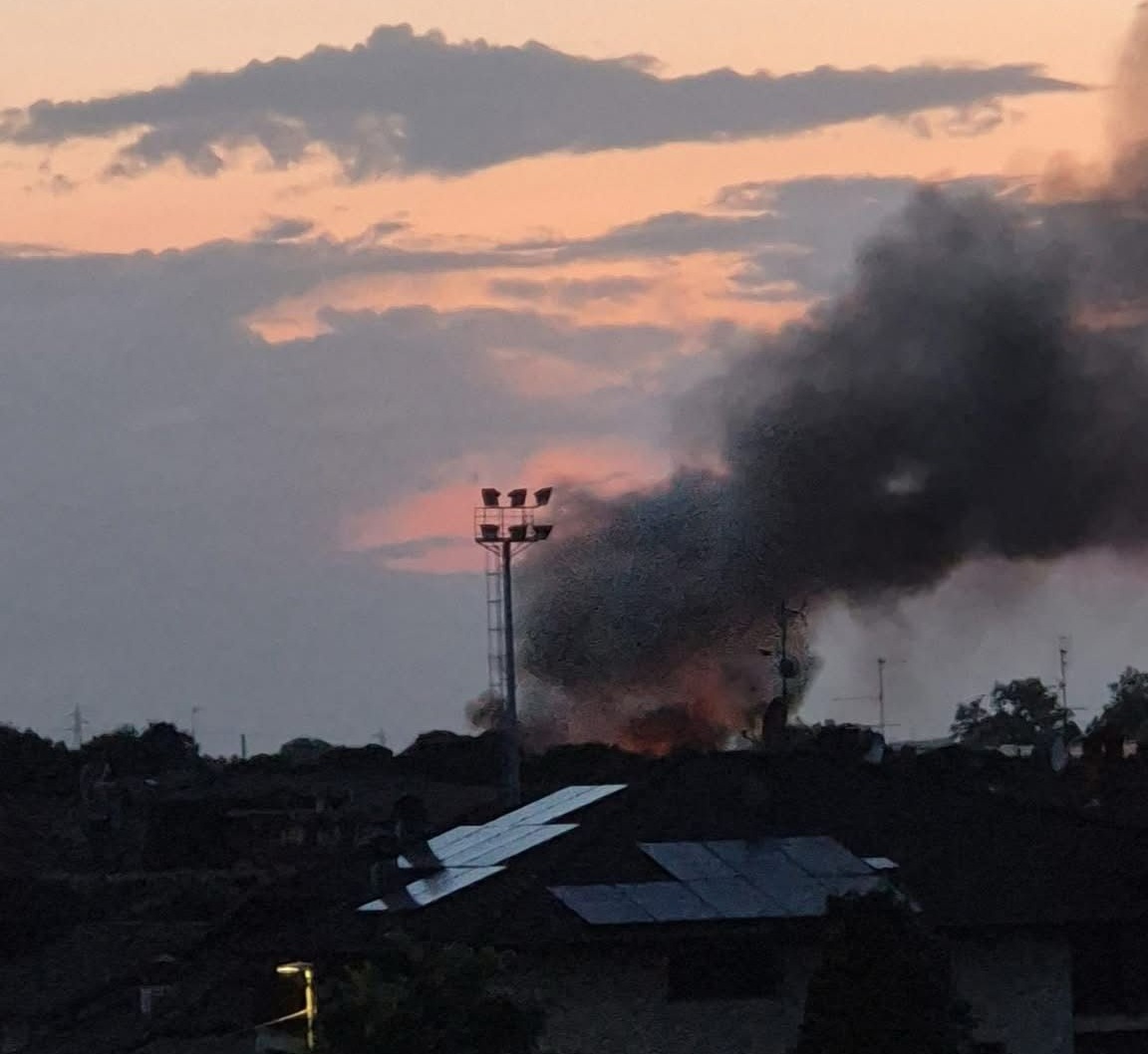 Ciserano incendio