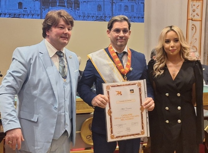 Attilio Cosentini nominato Cavaliere della cucina italiana nel mondo