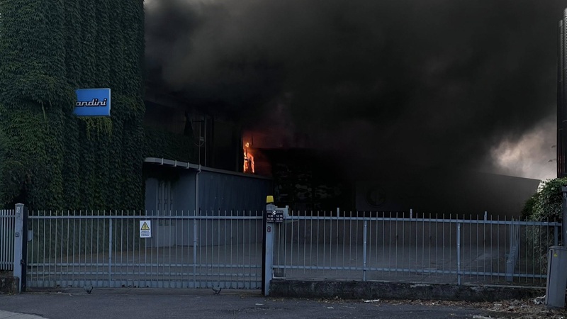 Treviglio incendio capannone Pip