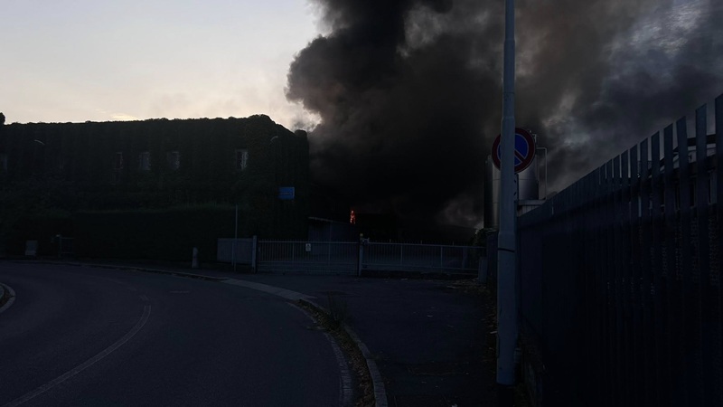 Treviglio incendio capannone Pip