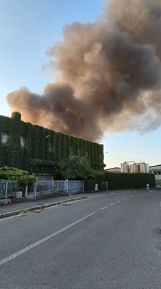 Treviglio incendio capannone Pip