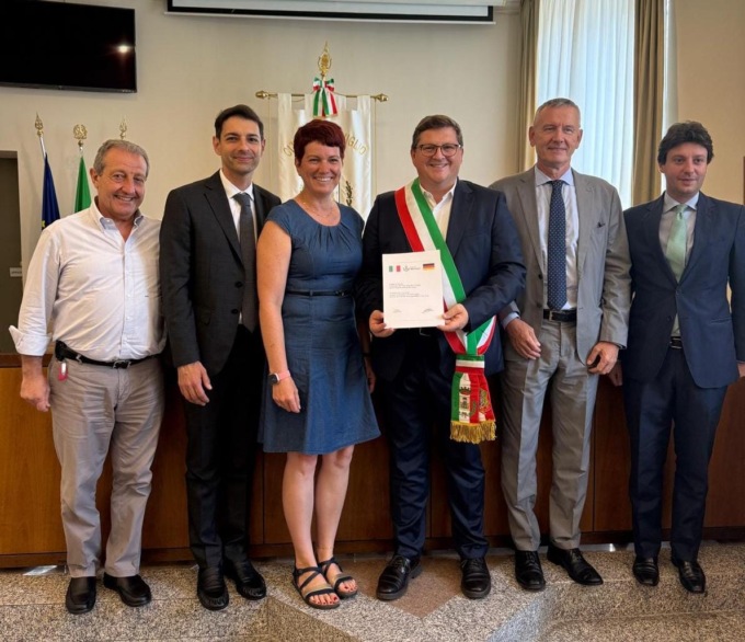 Treviglio e Lauingen unite dal Gruppo Same, rinnovano il patto di amicizia