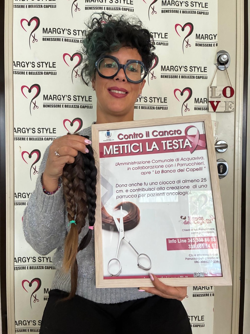 “Margy’s Style”, da dieci anni il salone morenghese dona capelli per i malati di cancro