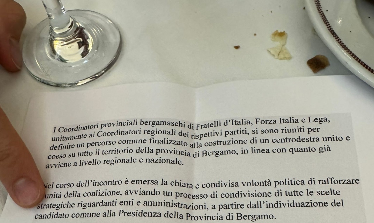 “Centrodestra unito in tutta la Bergamasca”: la cena a Roma e la firma dei leader