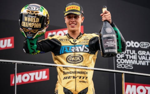Moreira campione del mondo Moto2: trionfo storico per il Brasile e per l’Italtrans Racing Team