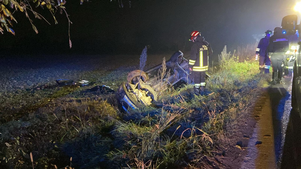 Grave incidente a Pagazzano, due giovani feriti in un ribaltamento