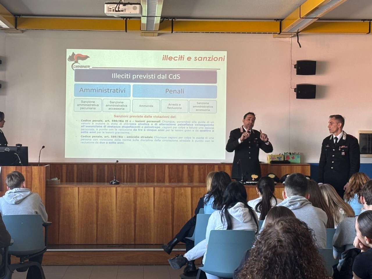 Legalità, sicurezza e droghe: i carabinieri tornano “in cattedra” all’Oberdan