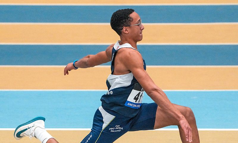 Francesco Crotti, frenato dalla microfrattura al calcagno, è d’argento agli Italiani indoor