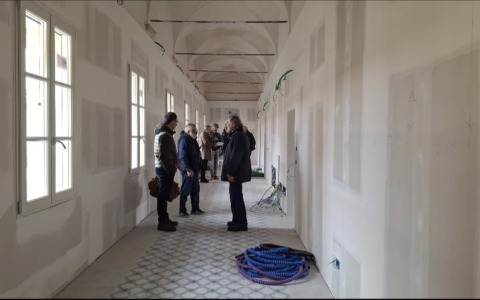 Il cantiere all’ex asilo-orfanotrofio di via Polidoro Caldara in dirittura d’arrivo