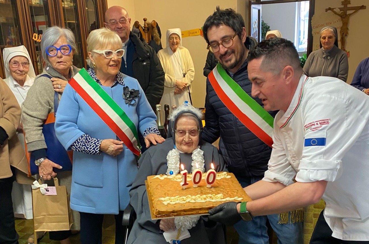 L’indimenticata suor Battistina ha tagliato il traguardo dei cent’anni